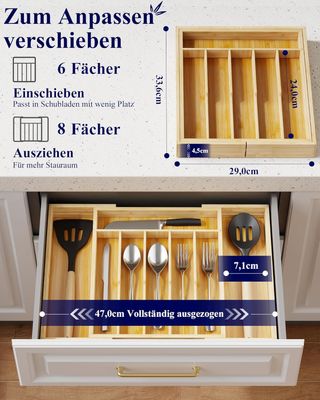 Bandeja cubertería Kitsure 8 compartimentos