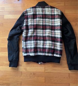 Giacca uomo fantasia tartan maniche nere