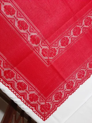 Completo natalizio rosso in tessuto