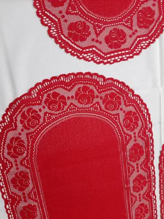 Completo natalizio rosso in tessuto