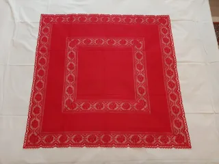 Completo natalizio rosso in tessuto