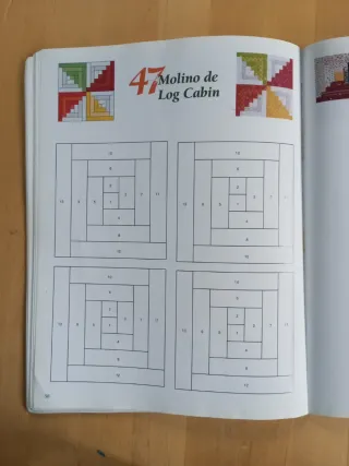 Libro de Patchwork de la tecnica  Log Cabin