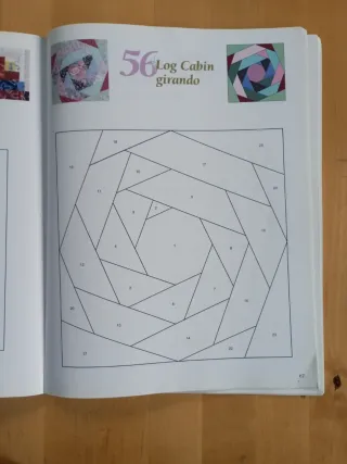 Libro de Patchwork de la tecnica  Log Cabin
