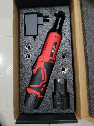 CARRACA ELECTRICA TRINQUETE INALÁMBRICO ROJO _