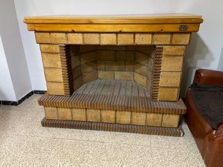 Chimenea de piedra rústica