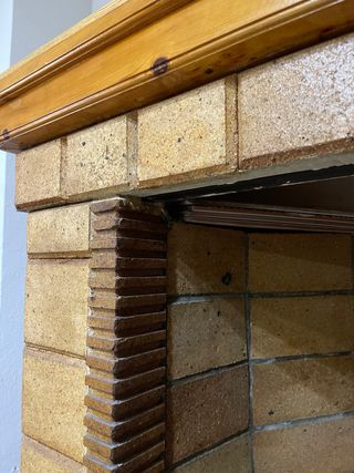 Chimenea de piedra rústica