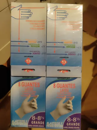 Caja 96 Guantes Látex Talla 8-8½