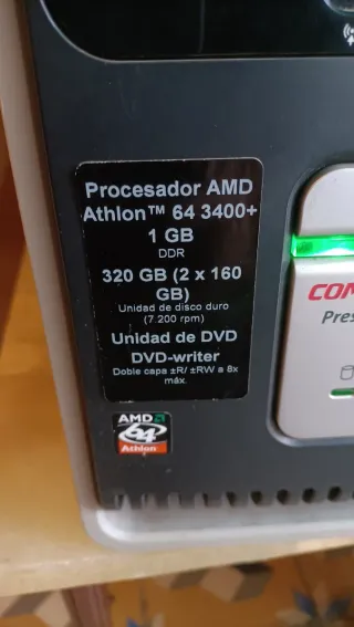 Torre PC sobremesa negra y gris