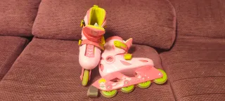 Patines Oxelo rosas y verdes