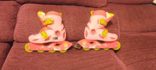 Patines Oxelo rosas y verdes