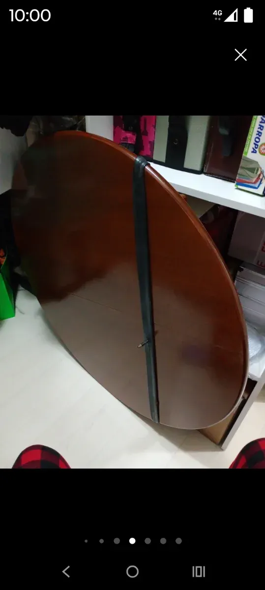 Juego de 4 Sillas Plegables Madera y Tela