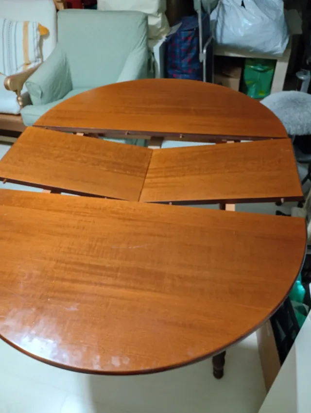 Juego de 4 Sillas Plegables Madera y Tela