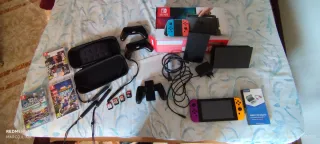 Nintendo Switch c/ 7 Jogos e Acessórios
