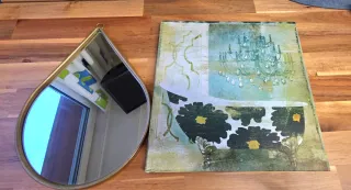 Set Decoración Baño: Cuadro y Espejo