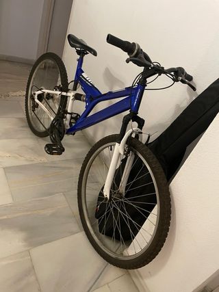 Bicicleta Montaña Doble Suspensión Azul