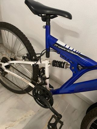 Bicicleta Montaña Doble Suspensión Azul