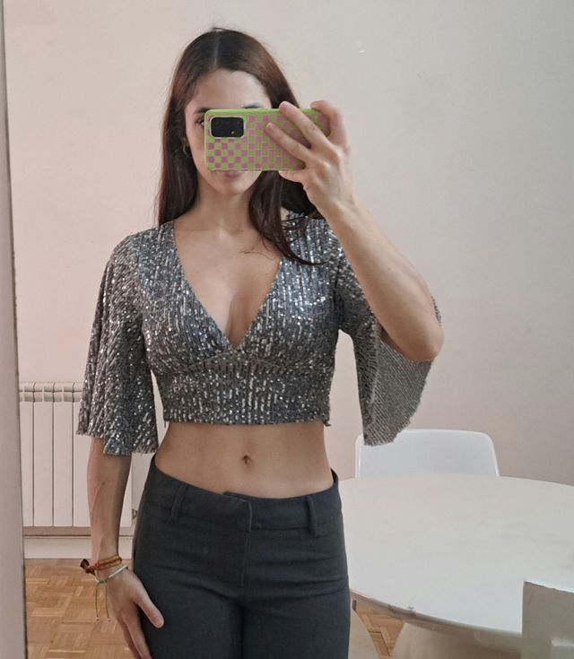 Top lentejuelas Pull&Bear