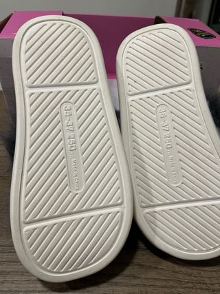 Ciabatte donna pelo grigio/bianco taglia 36-37