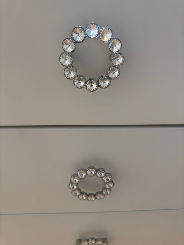 8 Tiradores Cristal Swarovski para Armario