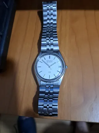 Reloj Seiko Quartz SQ Plata Blanco