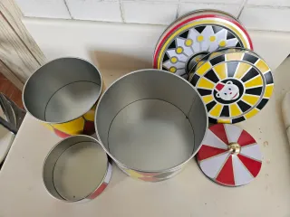 Juego 3 Cajas Metálicas Decorativas