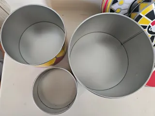 Juego 3 Cajas Metálicas Decorativas