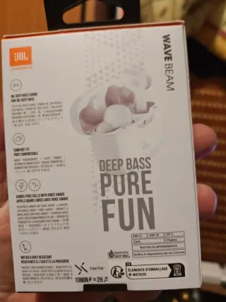 Auriculares JBL Wave Beam Bluetooth Nuevos