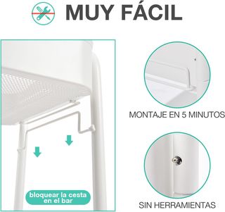 Carrito Cocina 3 Niveles Blanco