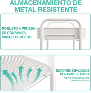 Carrito Cocina 3 Niveles Blanco