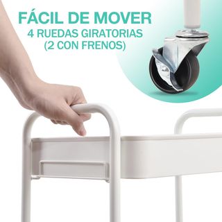 Carrito Cocina 3 Niveles Blanco