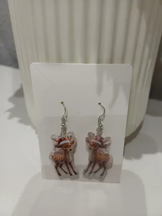Pendientes Ciervos Navideños