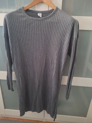 Conjunto Camisa y Pantalón Gris de canalé