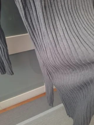 Conjunto Camisa y Pantalón Gris de canalé