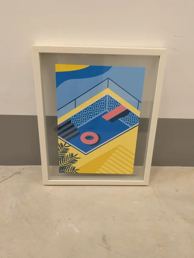 Lámina diseño piscina (Marco incluido de regalo)
