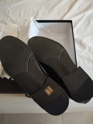Zapatos de cordones de piel negros