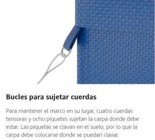 Carpa 6 x 3 impermeable azul