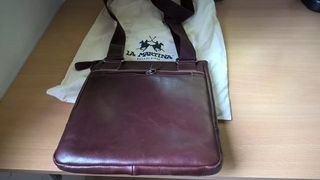 Borsa La Martina vera pelle uomo tracolla