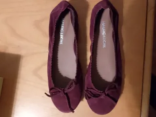 Mauro Leone Ballerine Camoscio Bordeaux 37