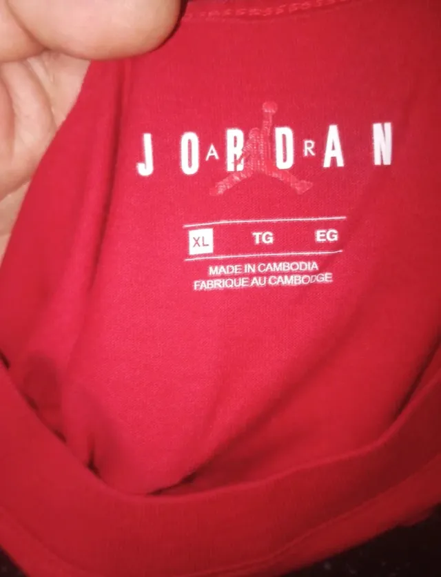 Camiseta Air Jordan Roja