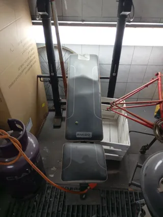 Banco de press con pesas 60 kg