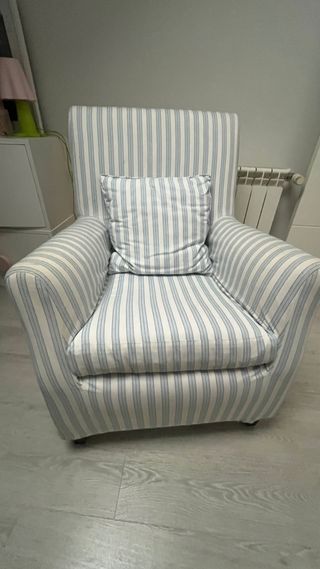 Poltrona singola per camera da letto o soggiorno classico