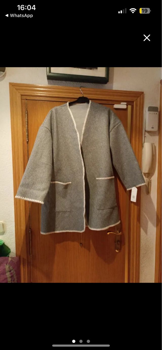 Cárdigan/Blusa gris talla única