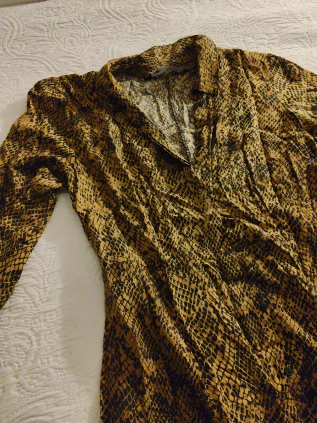 Vestido largo Zara estampado serpiente