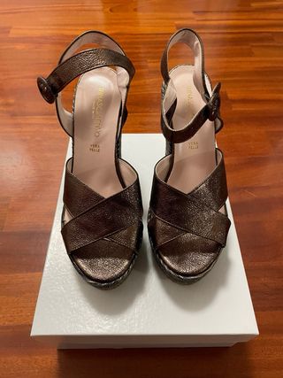 Sandali con zeppa Rinascimento 12 cm