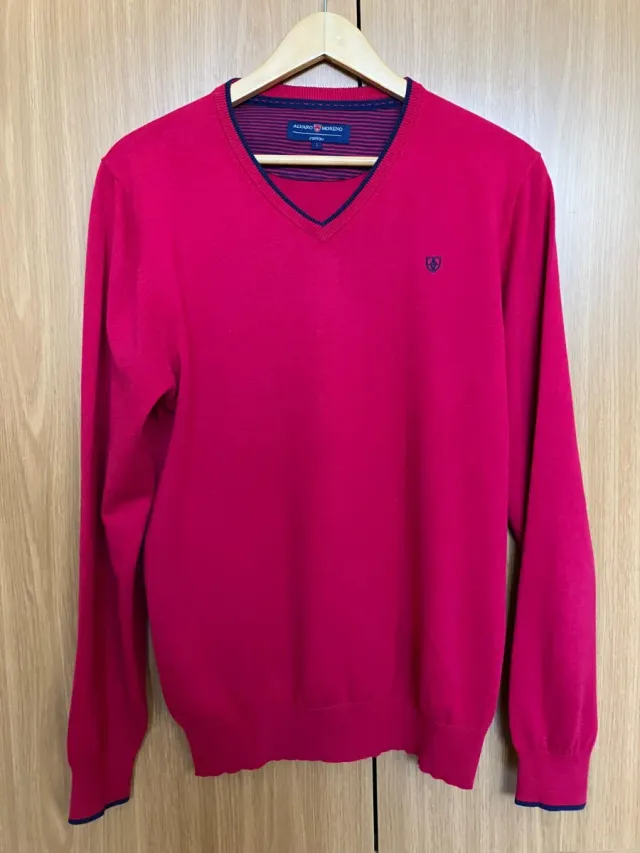 Jersey cuello pico ÁLVARO MORENO fucsia Talla S