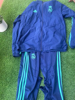 Chándal Real Madrid Adidas Azul/Verde
