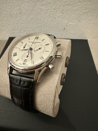 Reloj Frederique Constant Cronógrafo Plata Negro