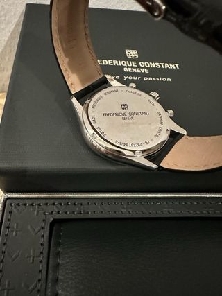 Reloj Frederique Constant Cronógrafo Plata Negro
