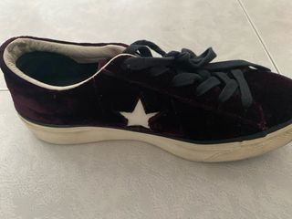 Converse Morado Terciopelo Talla 38