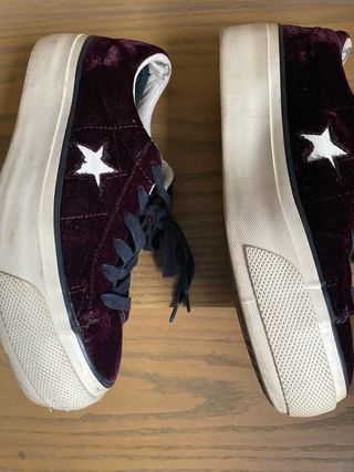 Converse Morado Terciopelo Talla 38